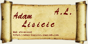 Adam Lisičić vizit kartica